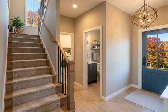 Interior - Entry for Farmhouse House Plan #51-1528 - 3 bed, 2.5 bath