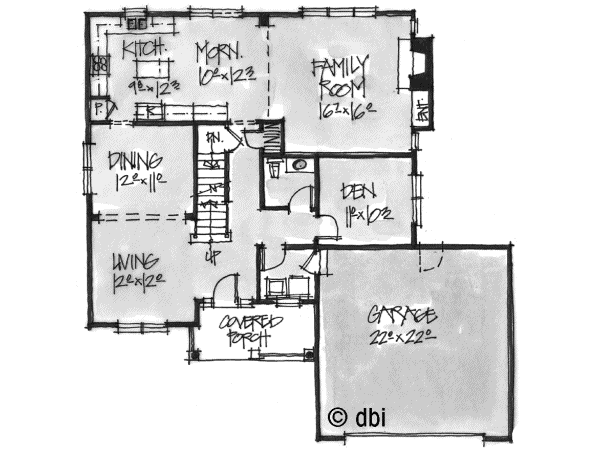 House Plan Design - Farmhouse Floor Plan - Main Floor Plan #20-241
