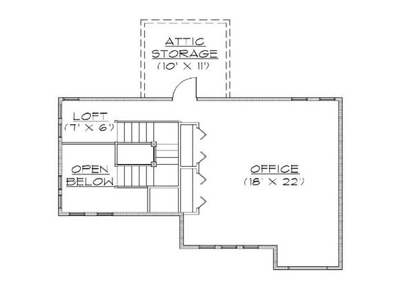 Bungalow Floor Plan - Upper Floor Plan #5-384