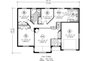 Traditional Style House Plan - 3 Beds 1 Baths 1341 Sq/Ft Plan #25-4136 