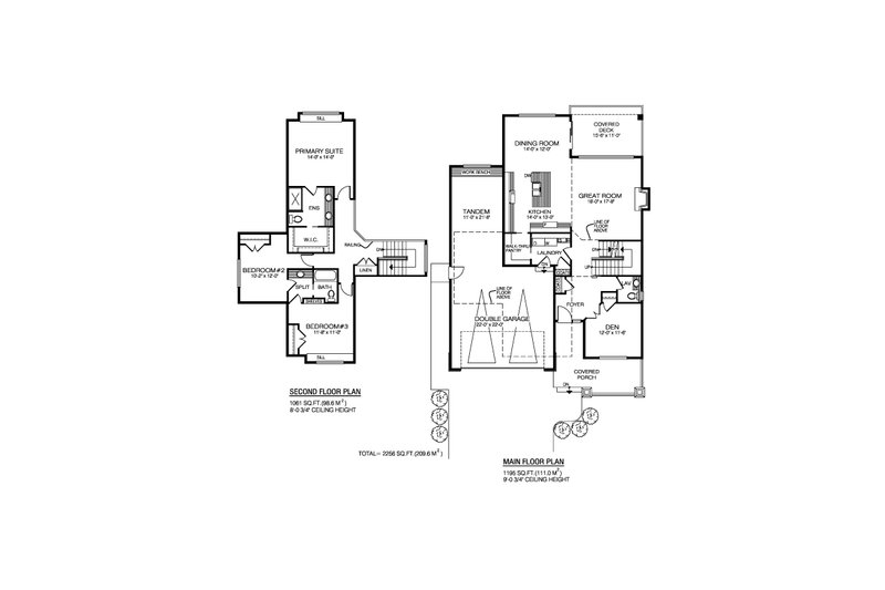 House Blueprint - Floor Plan - Other Floor for Farmhouse House Plan #1100-107 - 3 bed, 3 bath