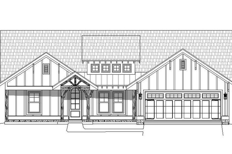 Architectural House Design - Exterior - Front Elevation 3 for Craftsman House Plan #932-275 - 3 bed, 2 bath