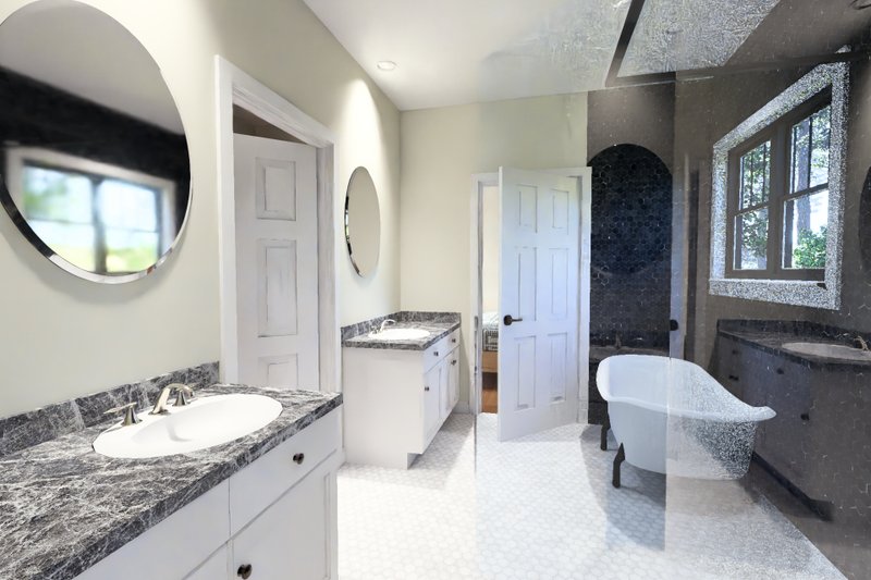 House Blueprint - Interior - Master Bathroom 2 for Farmhouse House Plan #513-2449 - 4 bed, 3.5 bath