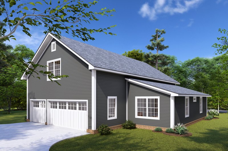 House Design - Exterior - Other Elevation 1 for Farmhouse House Plan #513-2255 - 3 bed, 2 bath