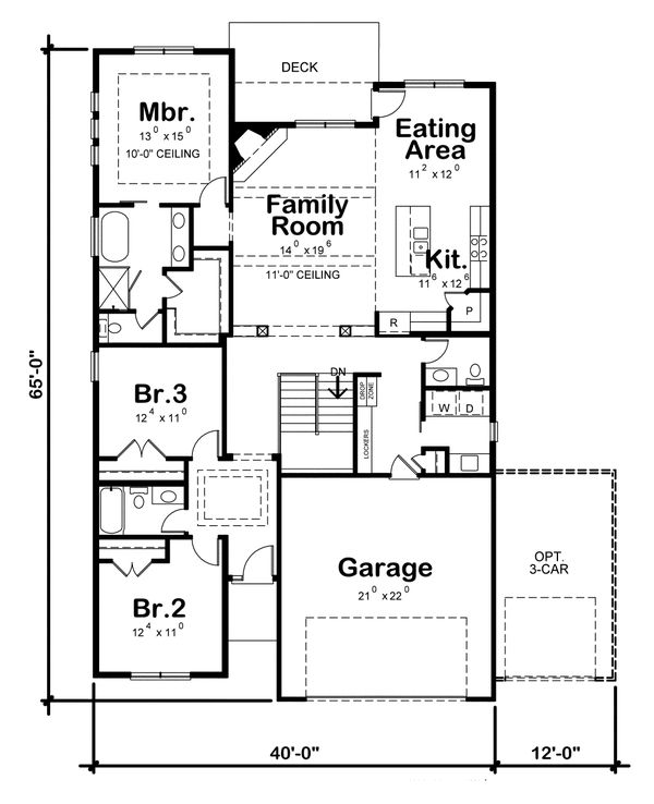 Home Plan - Mediterranean Floor Plan - Main Floor Plan #20-2424