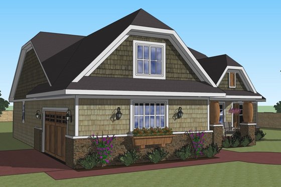 Exterior - Other Elevation 1 for Craftsman House Plan #51-516 - 3 bed, 2 bath