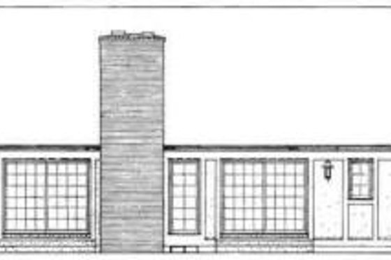 Exterior - Rear Elevation for Colonial House Plan #72-450 - 2 bed, 2 bath