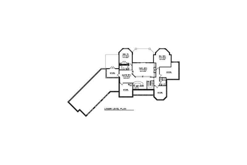 Home Plan - Floor Plan - Lower Floor for Ranch House Plan #70-1555 - 3 bed, 5.5 bath