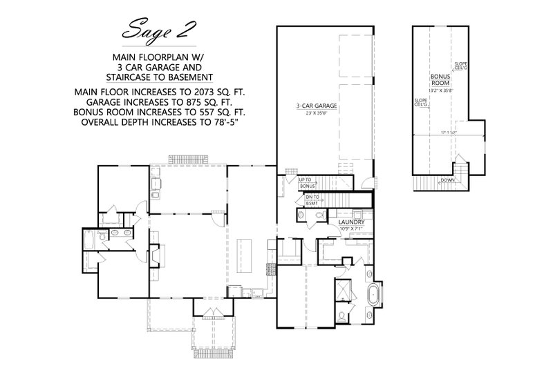 Home Plan - Floor Plan - Other Floor for Farmhouse House Plan #1074-78 - 3 bed, 2.5 bath