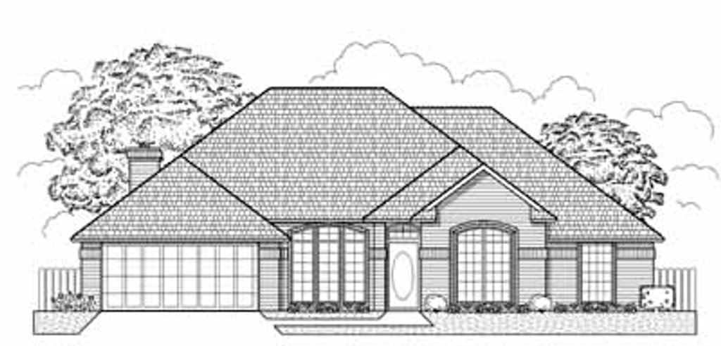 Exterior - Front Elevation 2 for Traditional House Plan #65-163 - 4 bed, 3 bath