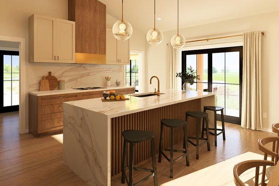Interior - Kitchen 2 for Farmhouse House Plan #126-310 - 3 bed, 2.5 bath