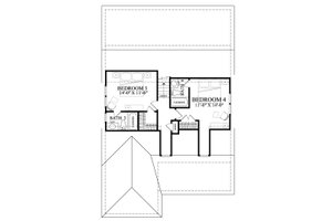 Floor Plan - Upper Floor for Cottage House Plan #137-415 - 4 bed, 4 bath