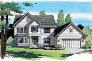Country Exterior - Front Elevation Plan #312-394