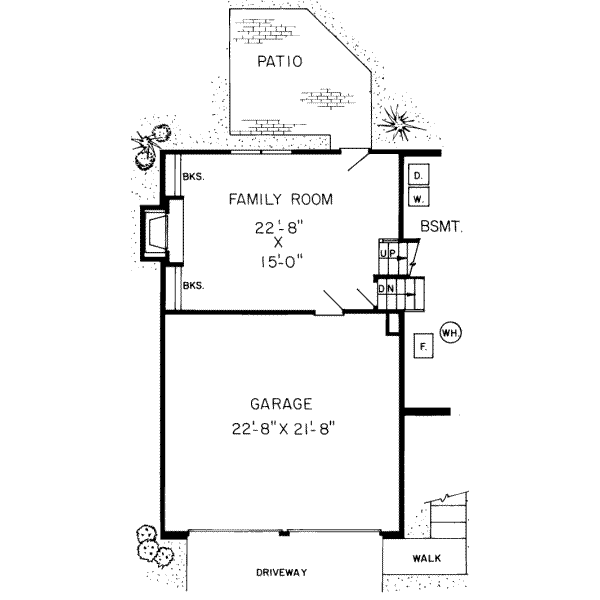 Tudor Floor Plan - Lower Floor Plan #312-218