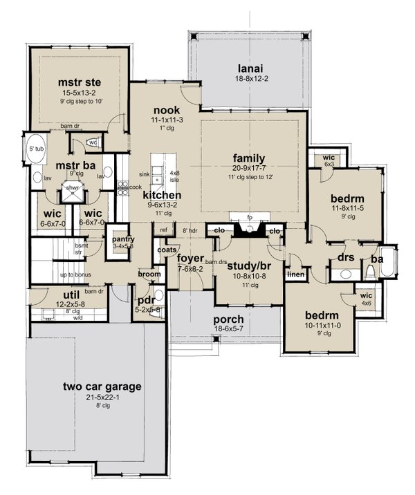 Cottage Floor Plan - Main Floor Plan #120-280