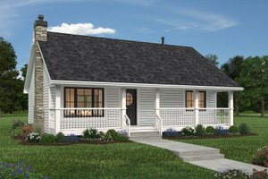 Dream House Plan - Country Exterior - Front Elevation Plan #18-1027