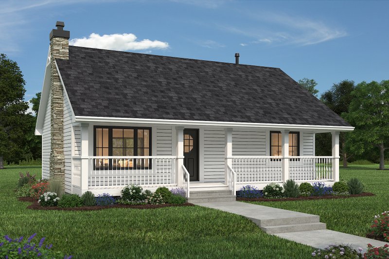 Architectural House Design - Country Exterior - Front Elevation Plan #18-1027