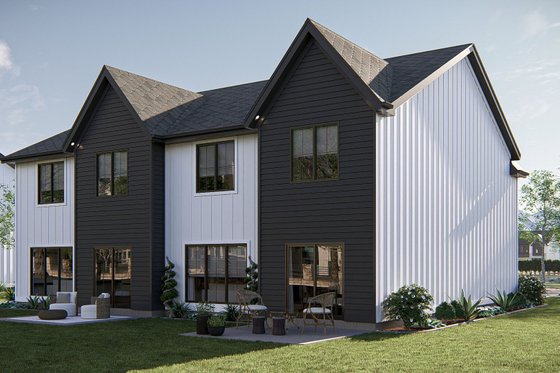 Exterior - Rear Elevation for Modern House Plan #455-338 - 3 bed, 2.5 bath