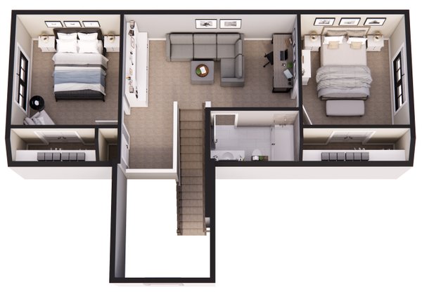 Farmhouse Floor Plan - Upper Floor Plan #51-1324