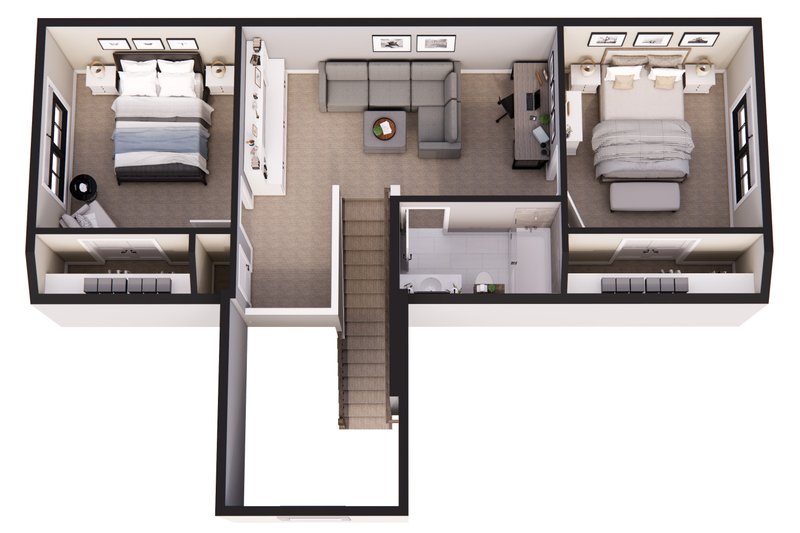 Home Plan - Floor Plan - Upper Floor 1 for Farmhouse House Plan #51-1324 - 4 bed, 3 bath