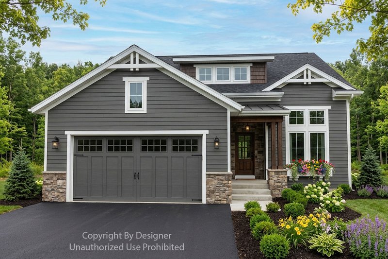 House Plan Design - Exterior - Front Elevation 3 for Craftsman House Plan #51-1537 - 3 bed, 2.5 bath