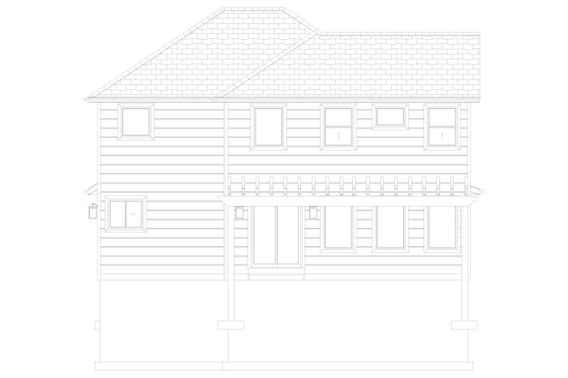 Architectural House Design - Exterior - Rear Elevation 2 for Farmhouse House Plan #1060-374 - 3 bed, 2.5 bath