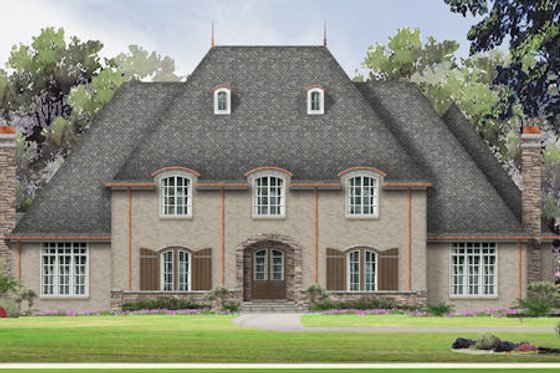 Exterior - Front Elevation House Plan #424-388 - 5 bed, 5.5 bath