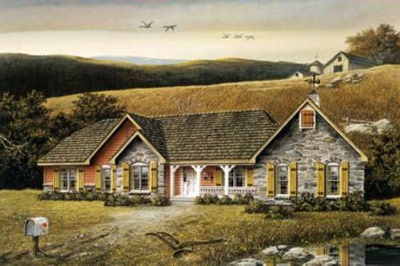 Exterior - Other Elevation 2 for Traditional House Plan #57-102 - 4 bed, 2.5 bath