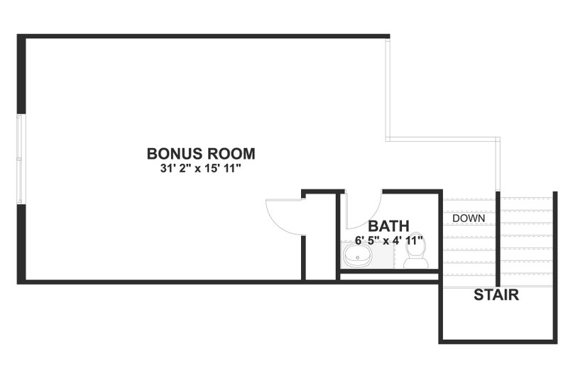 House Blueprint - Floor Plan - Upper Floor for Craftsman House Plan #1060-479 - 3 bed, 2.5 bath