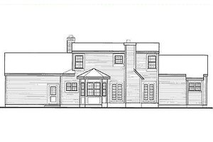 Exterior - Rear Elevation for Farmhouse House Plan #3-160 - 3 bed, 2.5 bath