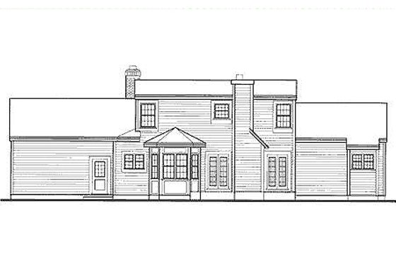 Exterior - Rear Elevation for Farmhouse House Plan #3-160 - 3 bed, 2.5 bath