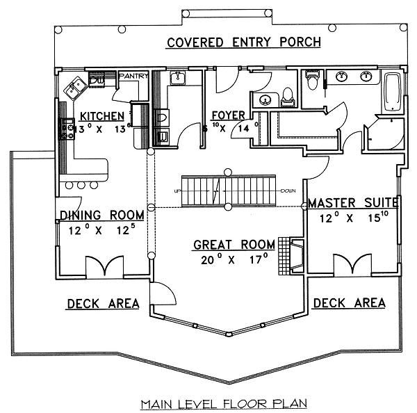 Dream House Plan - Cabin Floor Plan - Main Floor Plan #117-549