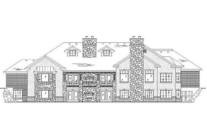 Dream House Plan - Exterior - Rear Elevation for Country House Plan #5-416 - 4 bed, 4.5 bath