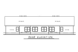 Exterior - Rear Elevation for Traditional House Plan #20-2500 - 3 bed, 2 bath