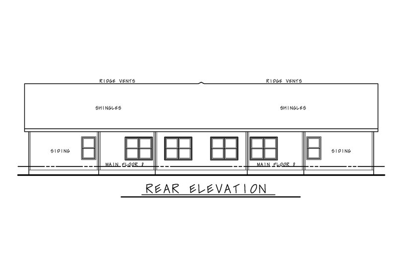 Dream House Plan - Exterior - Rear Elevation for Traditional House Plan #20-2500 - 3 bed, 2 bath
