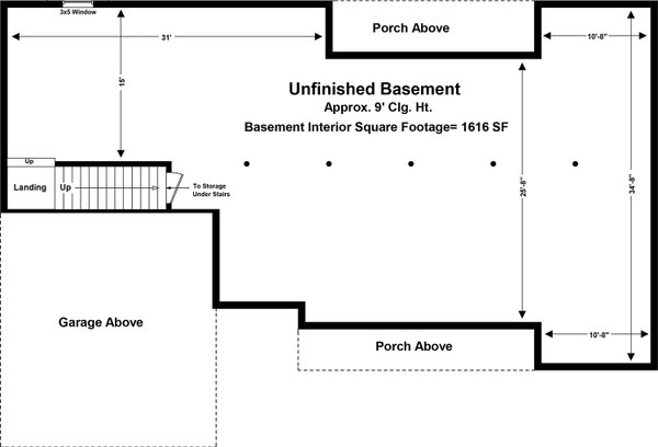 House Blueprint - European Floor Plan - Lower Floor Plan #21-506