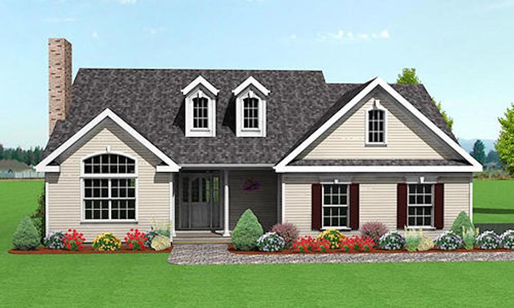 Farmhouse Style House Plan - 3 Beds 2.5 Baths 1728 Sq/Ft Plan #75-105