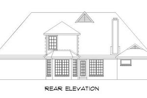 Exterior - Rear Elevation for European House Plan #424-65 - 4 bed, 3 bath