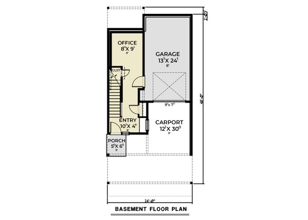 House Blueprint - Contemporary Floor Plan - Lower Floor Plan #1070-229