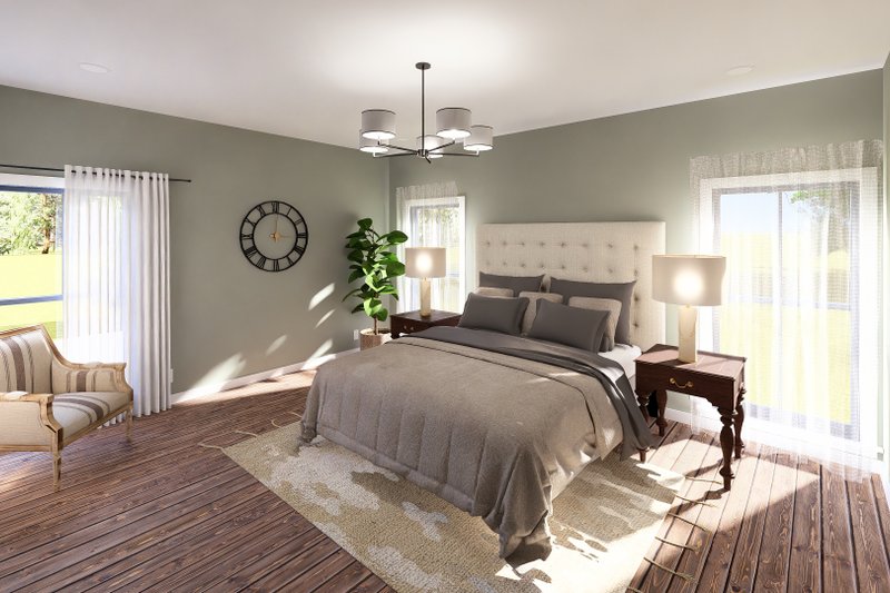 House Blueprint - Interior - Bedroom 1 for Barndominium House Plan #44-300 - 3 bed, 3.5 bath