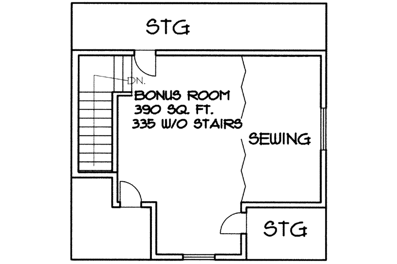 Dream House Plan - Floor Plan - Other Floor 1 for Traditional House Plan #117-297 - 3 bed, 2 bath
