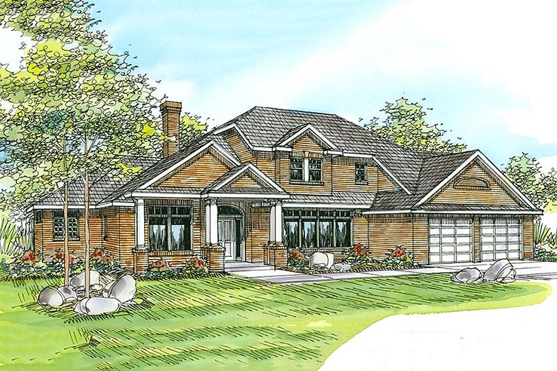 Architectural House Design - Traditional Exterior - Front Elevation Plan #124-212