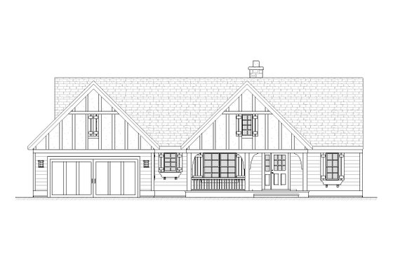 Exterior - Front Elevation 3 for Ranch House Plan #901-64 - 5 bed, 3 bath