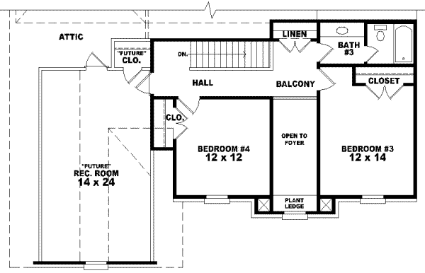 European Floor Plan - Upper Floor Plan #81-963