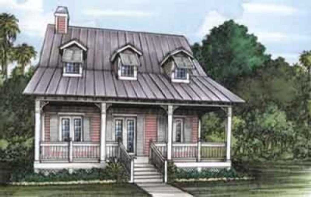 Exterior - Front Elevation 2 for Cottage House Plan #115-134 - 3 bed, 2 bath