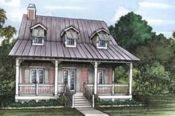 Exterior - Front Elevation for Cottage House Plan #115-134 - 3 bed, 2 bath