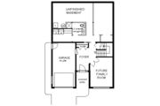 European Style House Plan - 3 Beds 2 Baths 1239 Sq/Ft Plan #18-133 