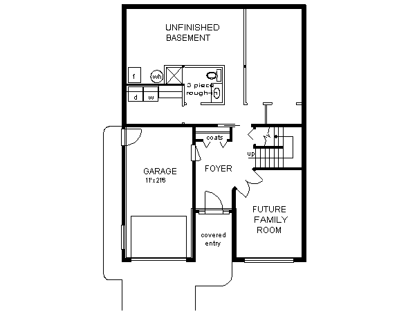 House Blueprint - European Floor Plan - Lower Floor Plan #18-133