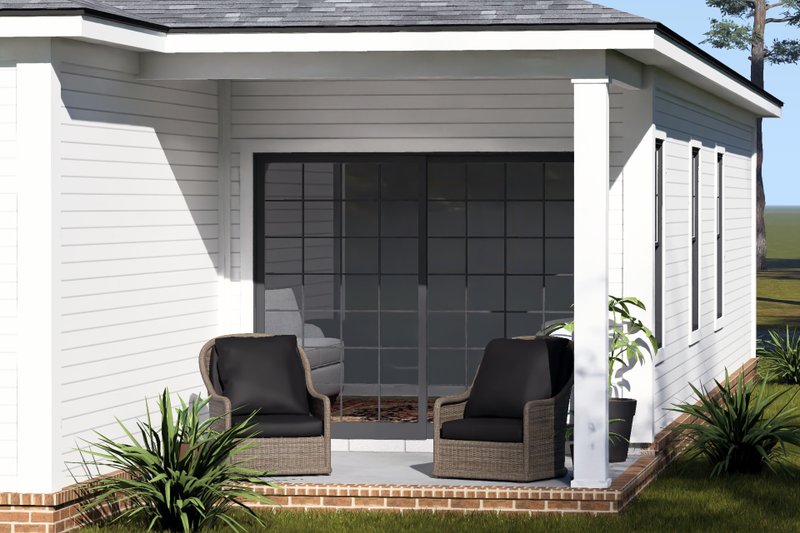 Architectural House Design - Exterior - Covered Porch for Modern House Plan #513-2460 - 3 bed, 2 bath