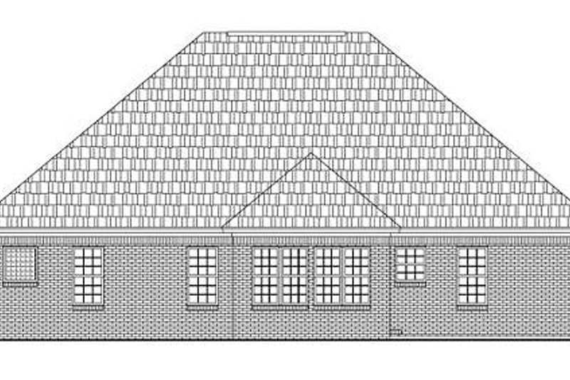Home Plan - Exterior - Rear Elevation for Southern House Plan #21-207 - 3 bed, 2 bath